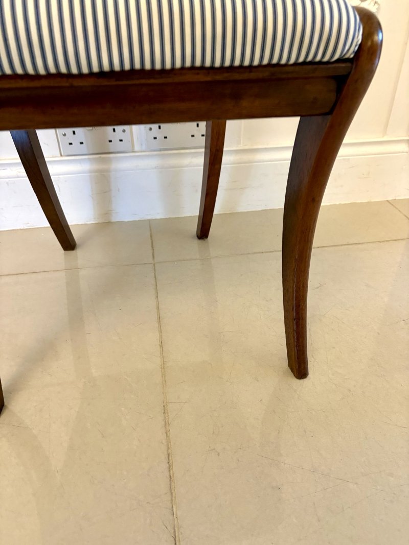 Outstanding Quality Set of 8 Antique Regency Carved Rosewood Dining Chairs - Image 11